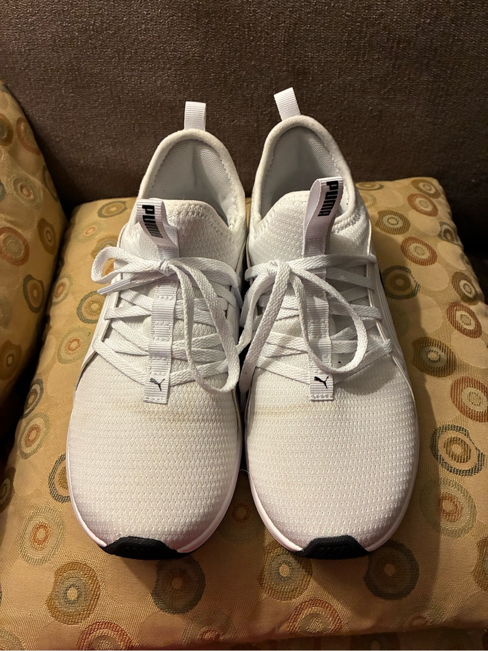 PUMA Women’s White Knit Athletic Sneakers